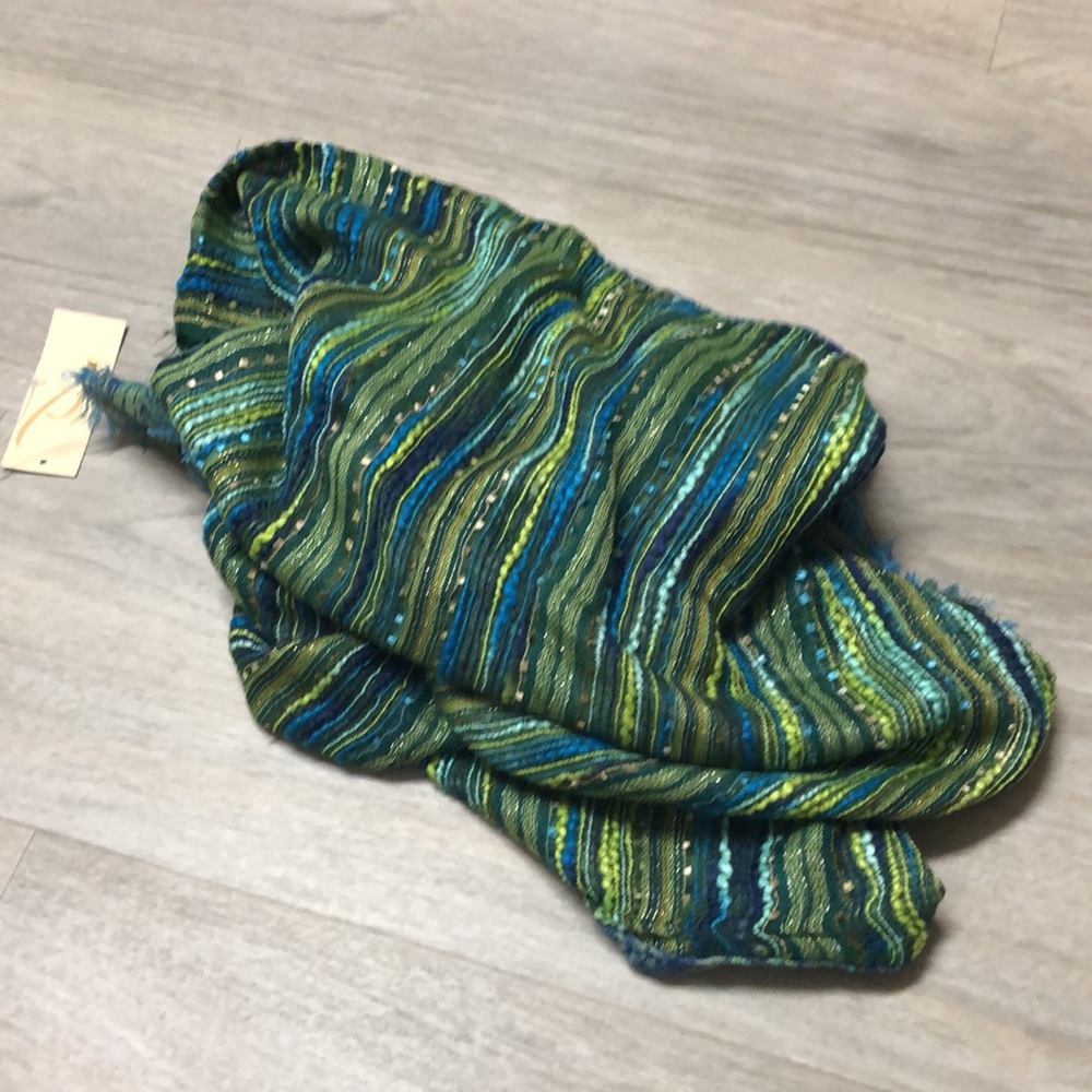 Collectioneighteen Metallic green scarf shawl